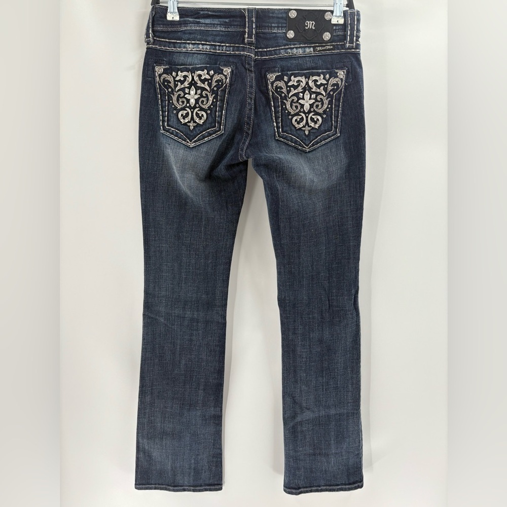 Miss me buckle embroidered Y2K 2000s 90s bootcut blue jeans size 29x3.5 long